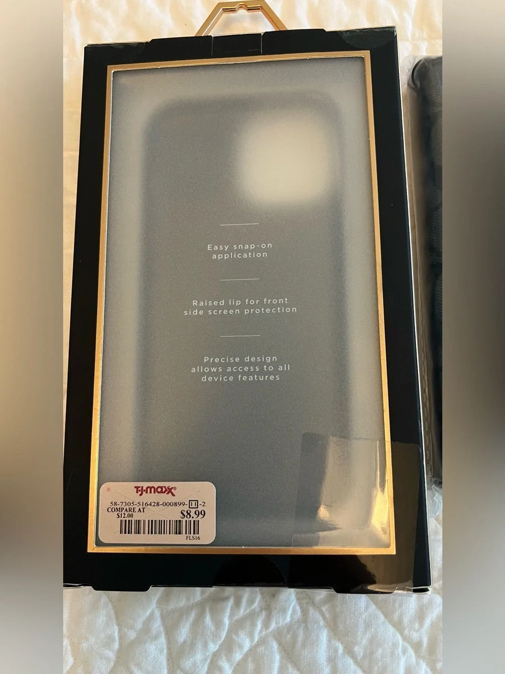 Coach Black Signature Slip-On Phone Case for iPhone 13 14 Pro Max